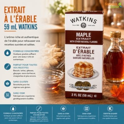 Extrait à l’érable Watkins 59 ml pour pâtisserie, desserts et recettes maison