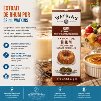 Extrait de rhum Watkins 59 ml pour pâtisserie, desserts et recettes maison