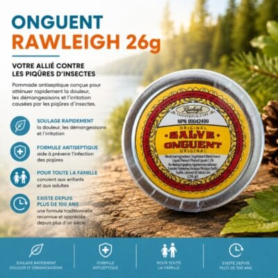 Baume pour piqûres Rawleigh 26 g antiseptique pour soulager les irritations et démangeaisons