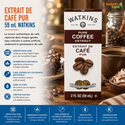 Extrait de café pur Watkins 59 ml pour desserts, glaçages et recettes maison
