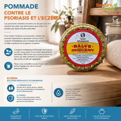 Pommade contre le psoriasis et l’eczéma Rawleigh pour aider à apaiser les irritations cutanées