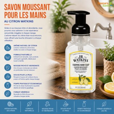 Savon moussant pour les mains au citron Watkins