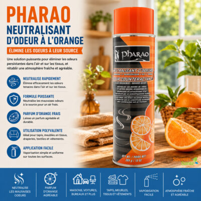 Pharao neutralisant d'odeur à l'orange