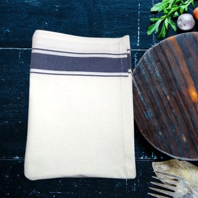 Serviette de cuisine ligne bleue