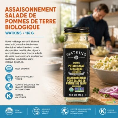 Assaisonnement salade de pommes de terre biologique Watkins 116 g pour salades, légumes et recettes maison