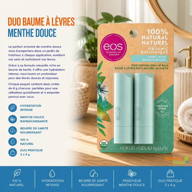 Duo de baumes à lèvres Menthe douce