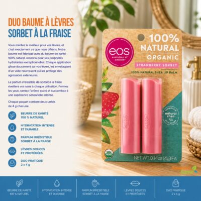 Duo de baumes à lèvres Sorbet à la fraise
