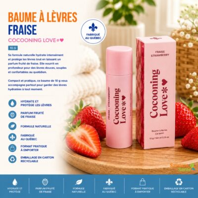 Baume à lèvres Fraise 10 g Cocooning Love