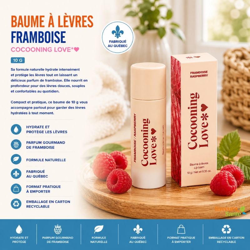 Baume à lèvres Framboise 10 g Cocooning Love
