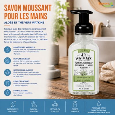 Savon moussant pour les mains Aloès et Thé vert Watkins