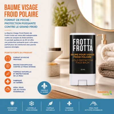 Baume visage Froid Polaire format de poche pour protéger la peau contre le froid
