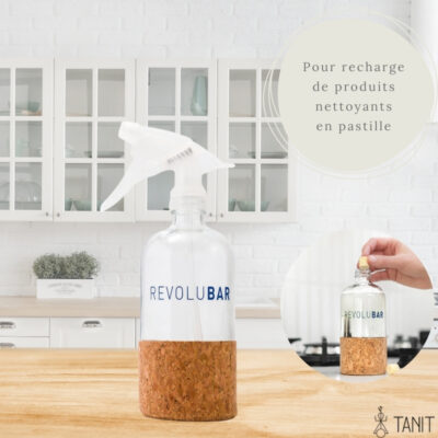 Bouteille en verre à Spray Pour pastille Révolubar 500ml