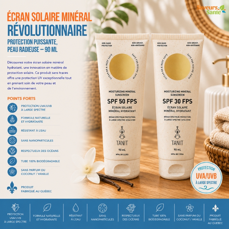 Écran solaire minéral 90 ml pour protéger la peau des rayons du soleil
