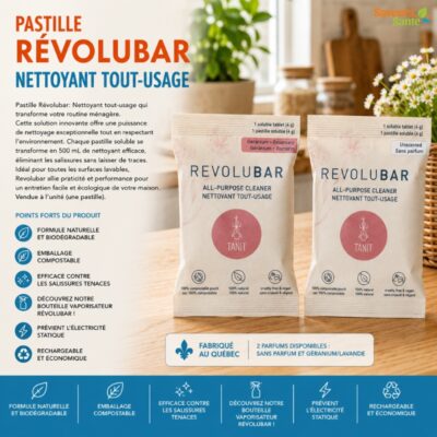 Pastille Révolubar nettoyant tout-usage pour l'entretien de la maison