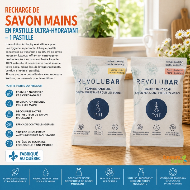 Recharge de savon à mains en pastille ultra-hydratant 1 pastille