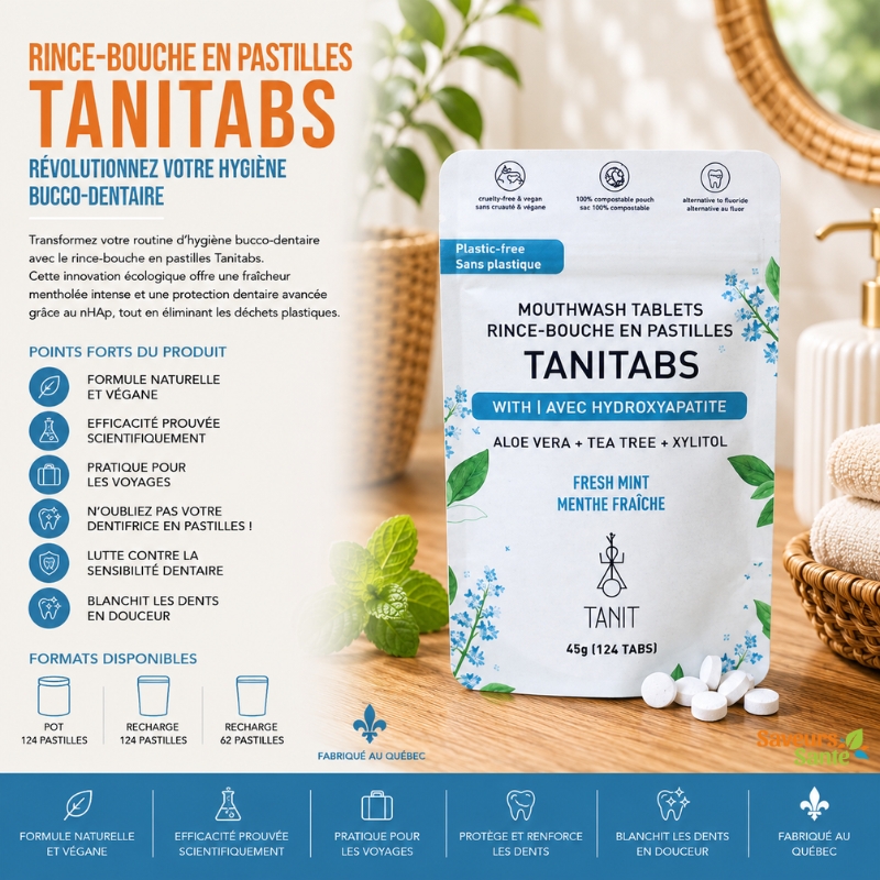 Rince-bouche en pastilles TANITABS pour l'hygiène bucco-dentaire