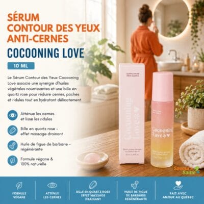 Sérum contour des yeux anti-cernes Cocooning Love 10 ml pour poches, fatigue et regard lumineux