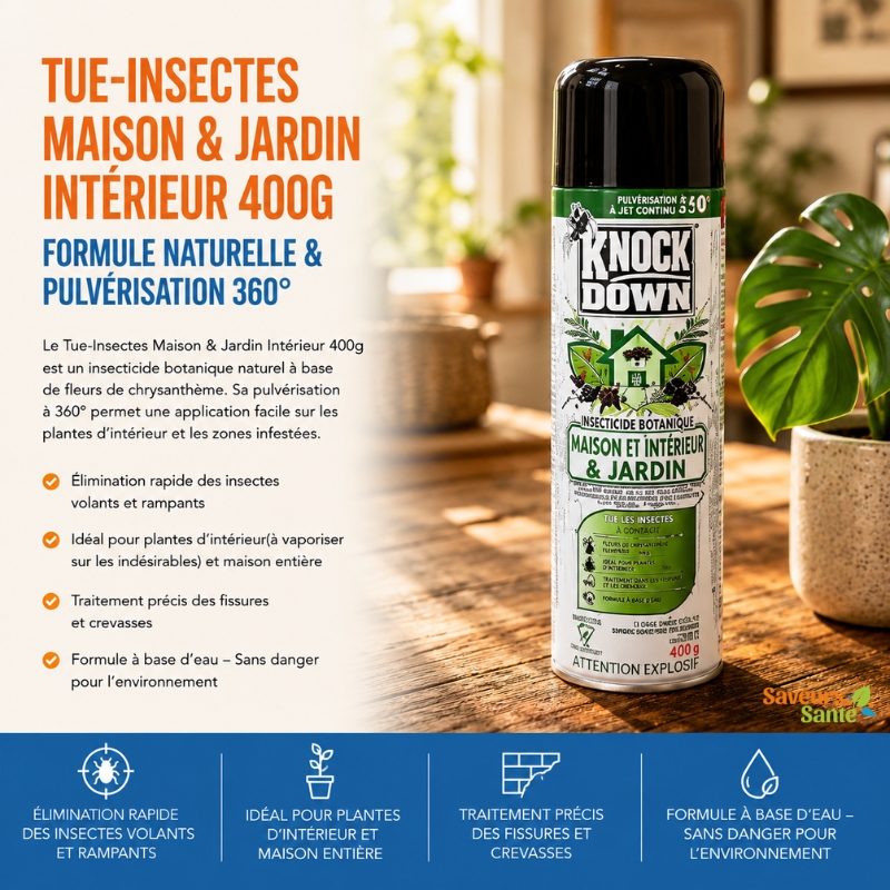 Tue-insectes maison et jardin intérieur 400 g formule naturelle