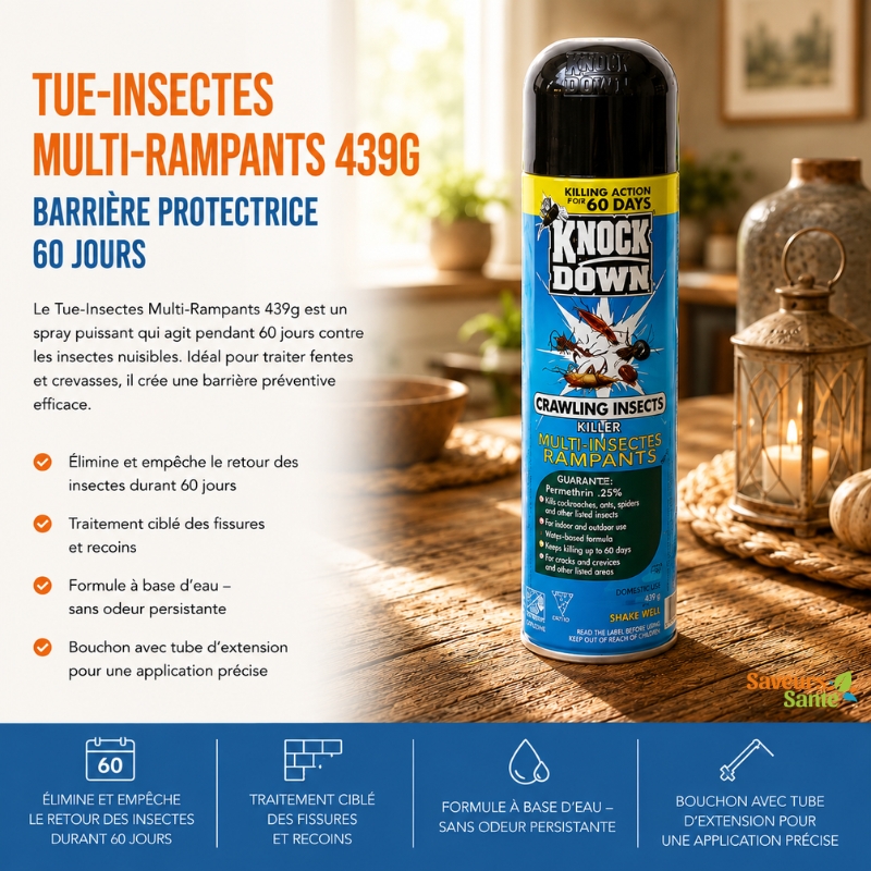 Tue-insectes multi-rampants 439 g pour le contrôle des insectes rampants