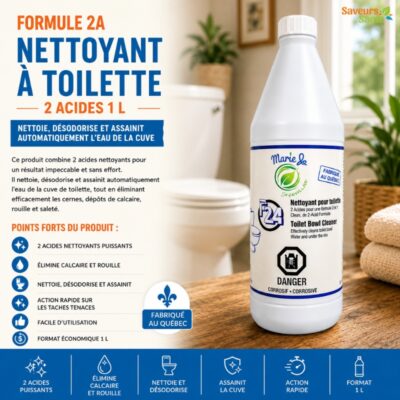 Formule 2A nettoyant à toilette 2 acides 1 L