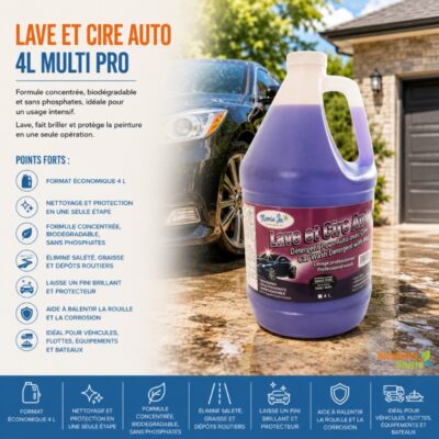 Lave et cire auto 4 L Multi Pro pour l'entretien des véhicules