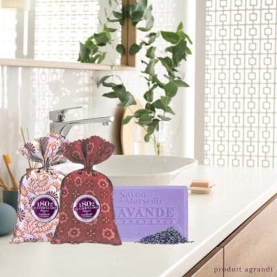 Lot 2 Sachets 18 g Lavande & Lavandin + 1 Savon 100 g Lavande
