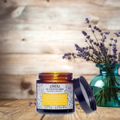 BOUGIE PARFUMÉE HUILE ESSENTIELLE CITRONNELLE, COLLECTION AUTHENTIQUE 80g