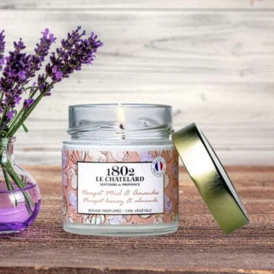 BOUGIE PARFUMÉE NOUGAT MIEL & AMANDES, COLLECTION SIGNATURE 180g