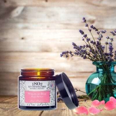 BOUGIE PARFUMÉE PÉTALES DE ROSE, COLLECTION AUTHENTIQUE 80g
