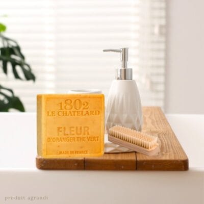 Savon Carré 100 g FLEUR D'ORANGER THÉ VERT - SANS PALME