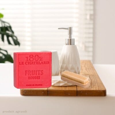 Savon Carré 100 g FRUITS ROUGES - SANS PALME
