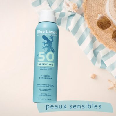 Crème solaire minérale SPF 50 en spray peau sensible 142 g
