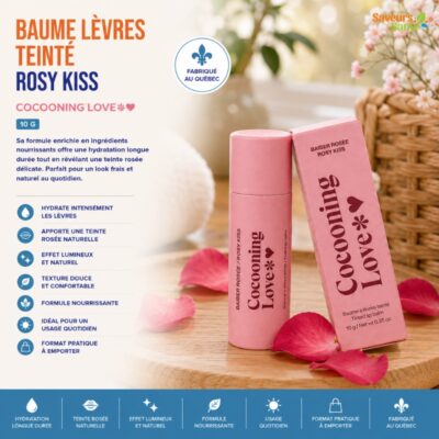 Baume à lèvres teinté Rosy Kiss 10 g Cocooning Love