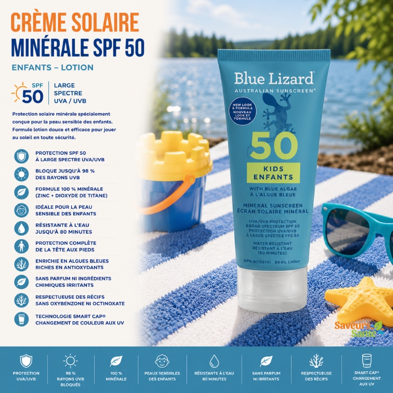 Crème solaire minérale SPF 50 enfants en lotion 89 ml