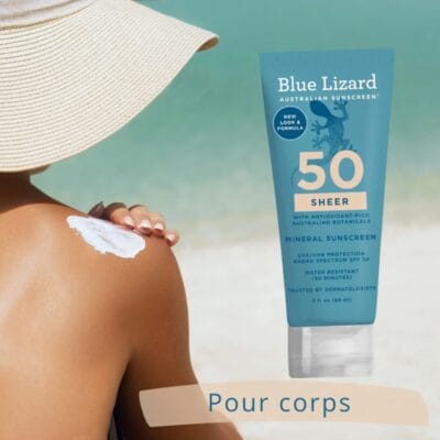 Crème solaire minérale SPF 50 légère sans film blanc lotion 89 ml - Pour le corps
