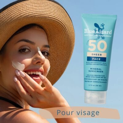 Crème solaire minérale visage SPF 50 légère lotion 50 ml - Pour visage