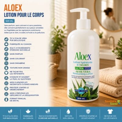 Aloex lotion pour le corps 500 ml hydratante et adoucissante
