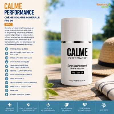 Crème solaire minérale FPS 30 Calme Performance 65 g