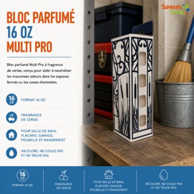 Bloc parfumé Multi Pro de 16 oz pour diffuser une fragrance agréable dans la maison, les armoires, les véhicules et autres petits espaces.